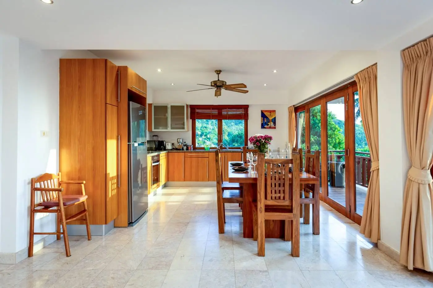 Villa Vadee living room with tropical views